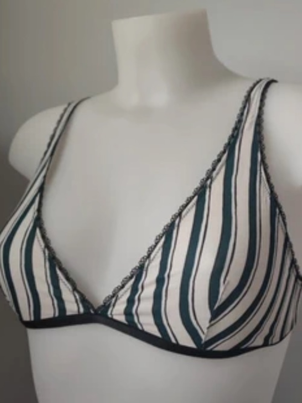 Satin stripe bralette and undies set from YSE Sezane